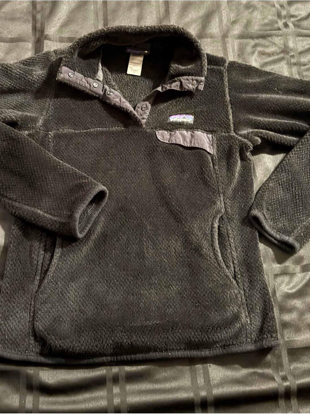 Patagonia Synchilla Women’s Black Fleece 1/4 Snap Size XS